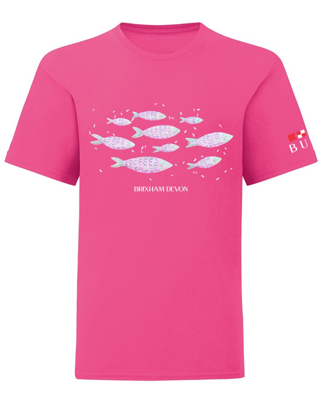Buoy Brixham Fish Tee in Fuchsia