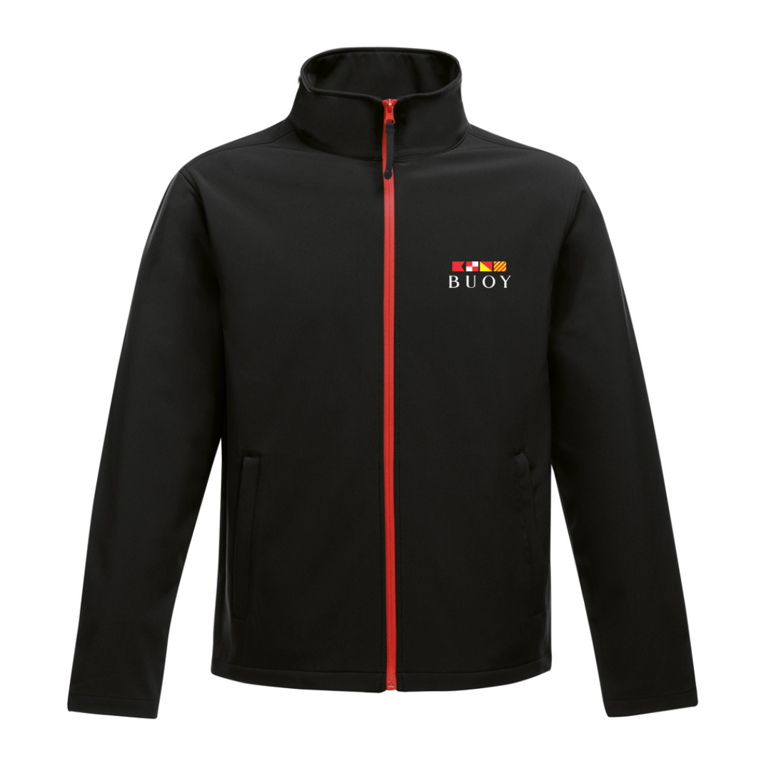 Buoy Soft Shell Jacket in Black/Red