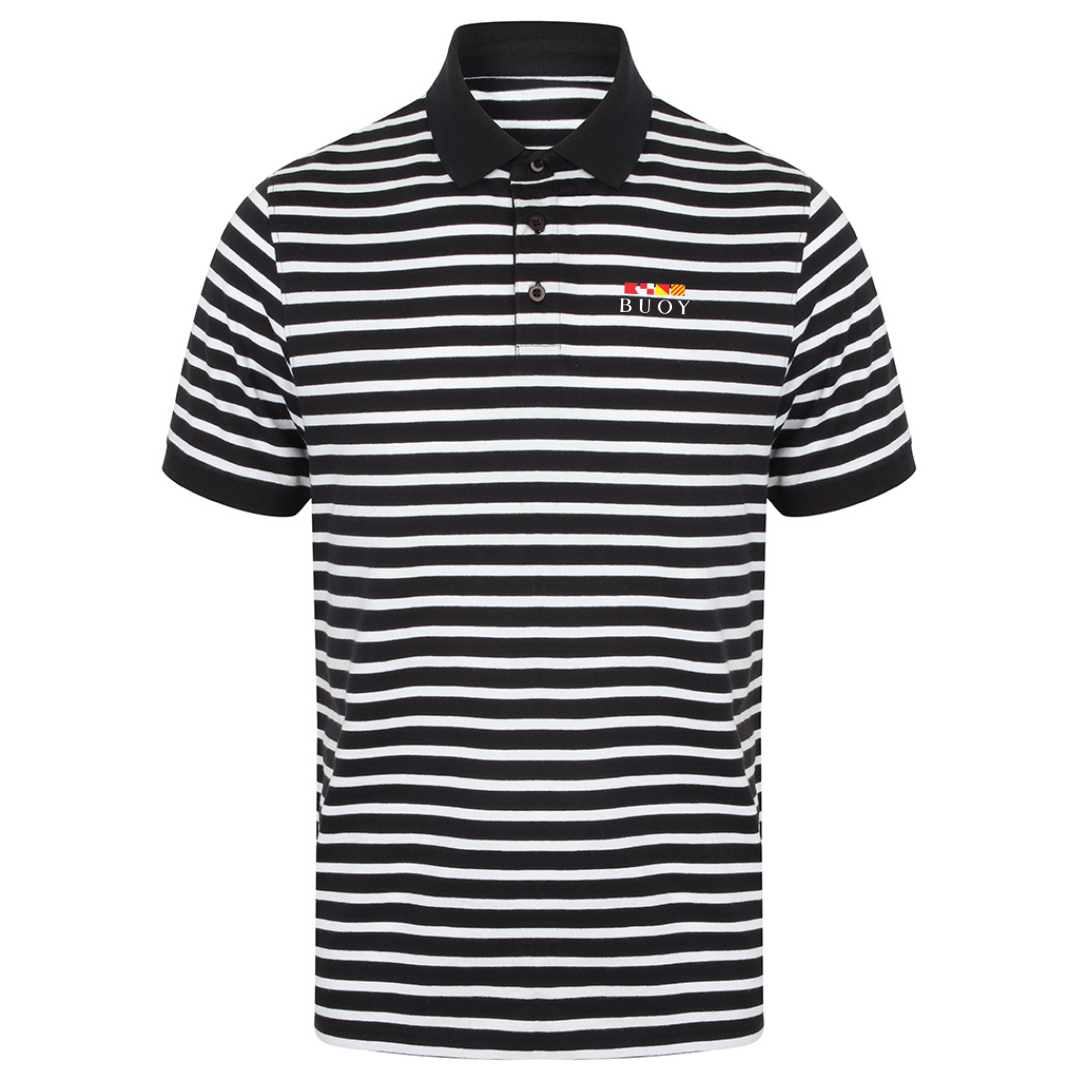 Buoy Navy Striped Polo