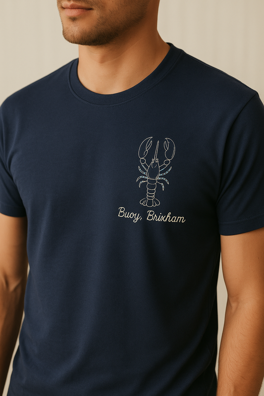 Buoy Brixham Lobster Tee in Navy