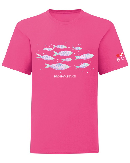 Buoy Brixham Fish Tee in Fuchsia