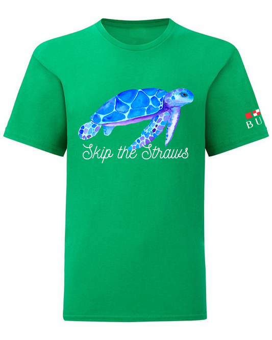 Skip the Straws Tee in Kelly