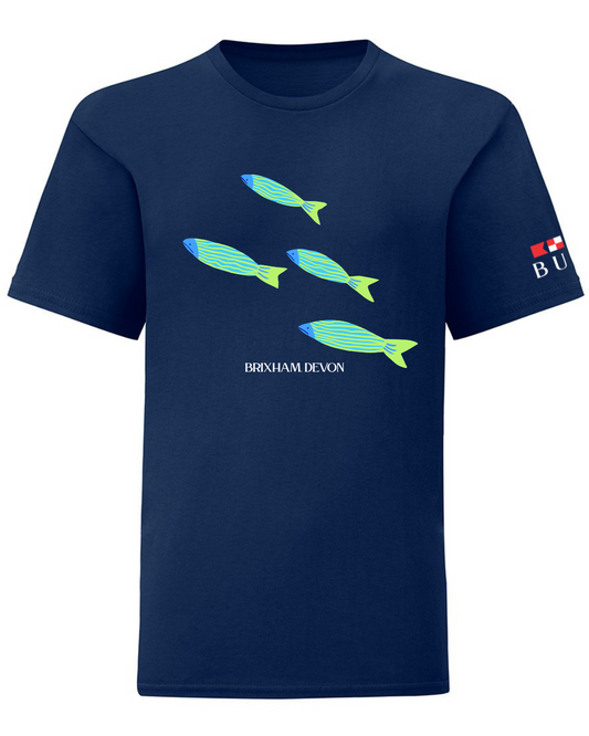 Buoy Brixham Fish Tee in Navy