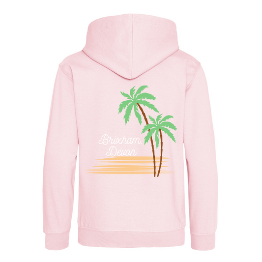 Buoy Palm Hoodie in Baby Pink