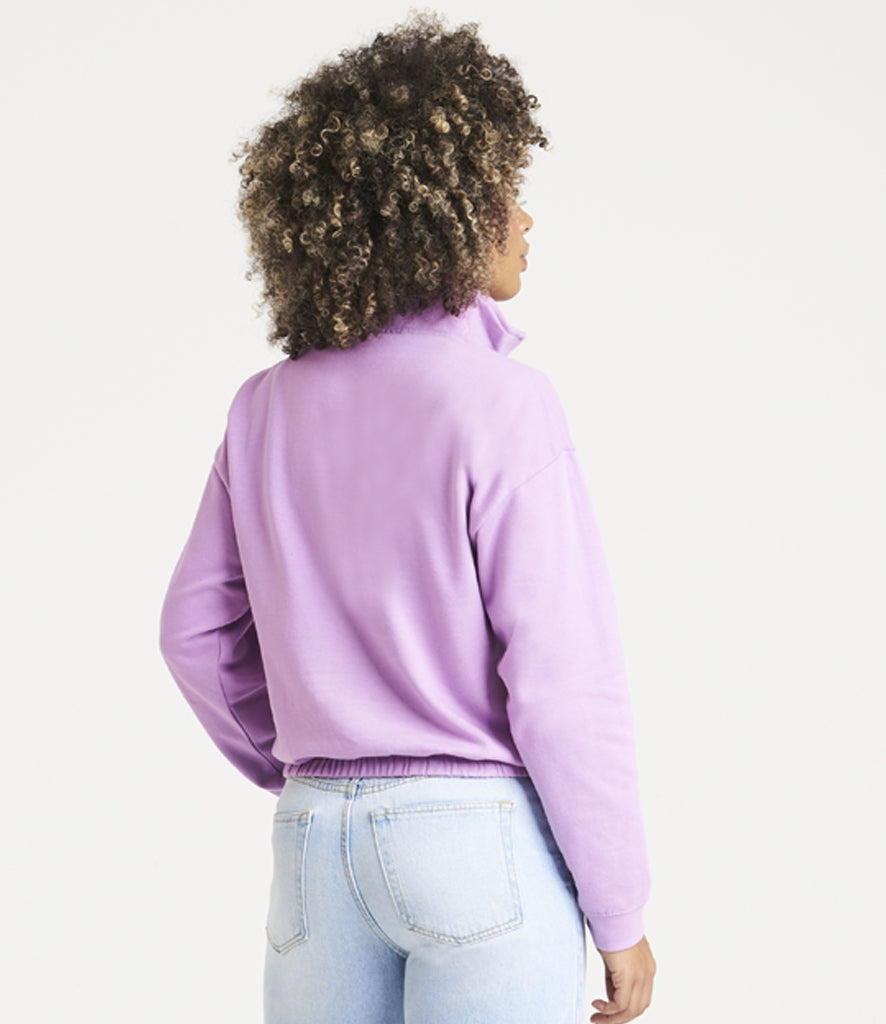 Buoy Cropped Quarter Zip in Lavender