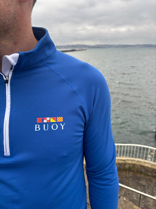 Buoy Racing Quarter Zip in Royal Blue