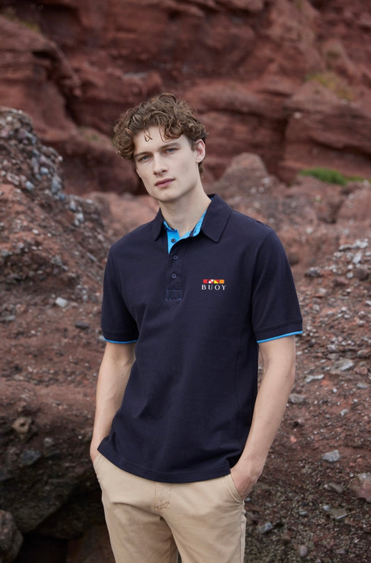 Buoy Navy/Marine Contrast Polo