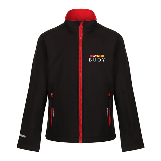 Buoy Soft Shell Jacket in Black/Red