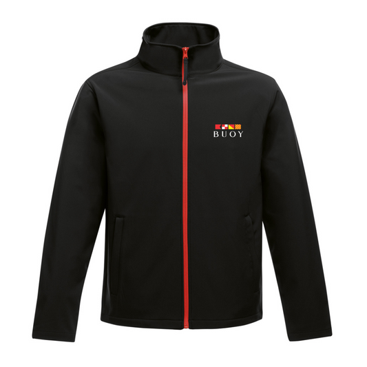 Buoy Soft Shell Jacket in Black/Red