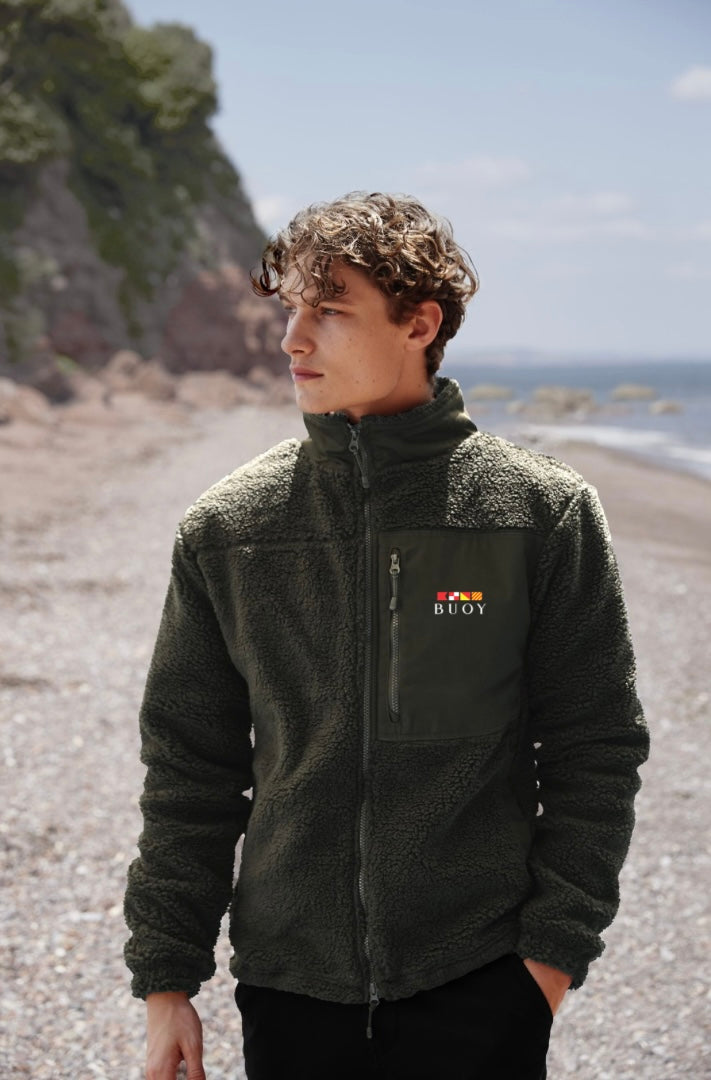 Buoy Brixham Fleece in Olive