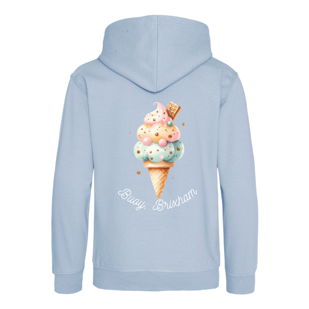 Buoy Ice Cream Hoodie in Sky Blue